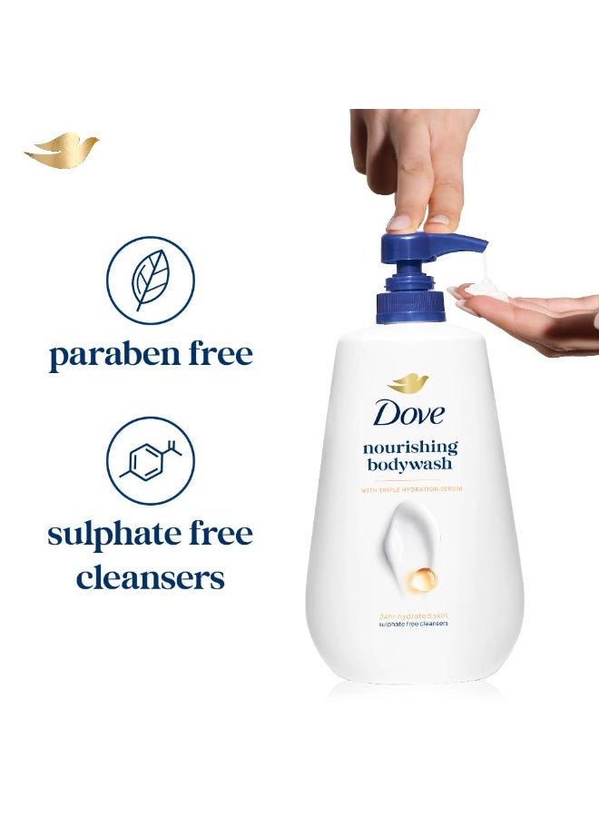 Dove Deeply Nourishing Body Wash|| With Moisturisers For Softer|| Smoother Skin|| For All Skin Type|| 825 ml - Image 4